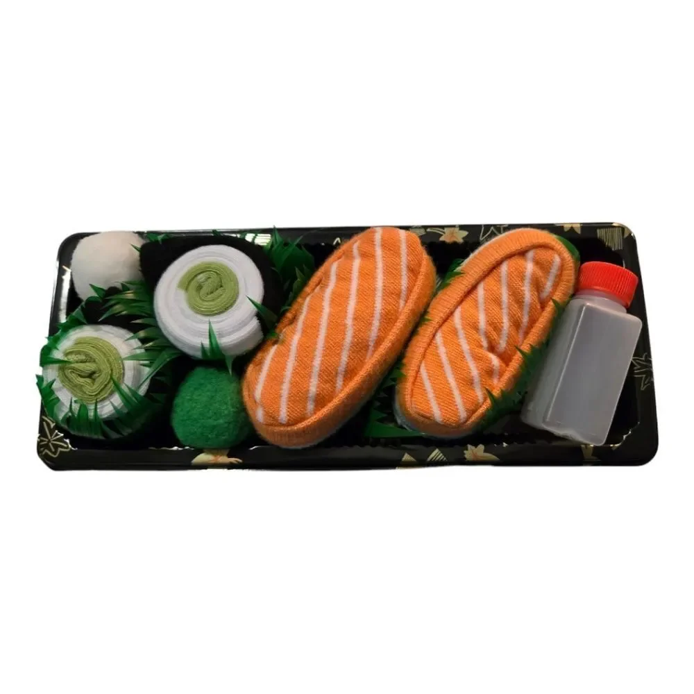 Sushi Socks Gift Box 2 Pair Novelty Foodie Gift Funny Unisex NWT Quirky Creative